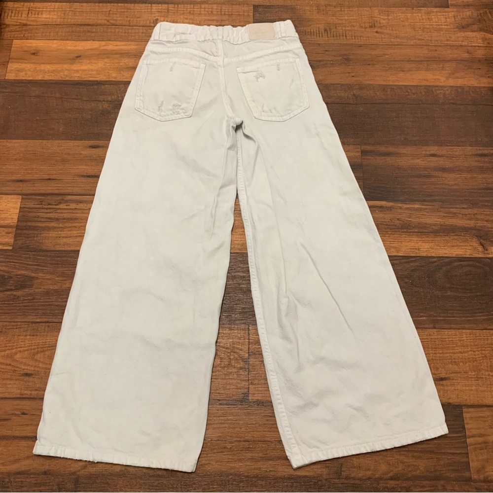 Zara Y2K Girls Jeans Size 13 -14 Years Loose Fit Cm 164 Gray 100% Cotton - Picture 2 of 9